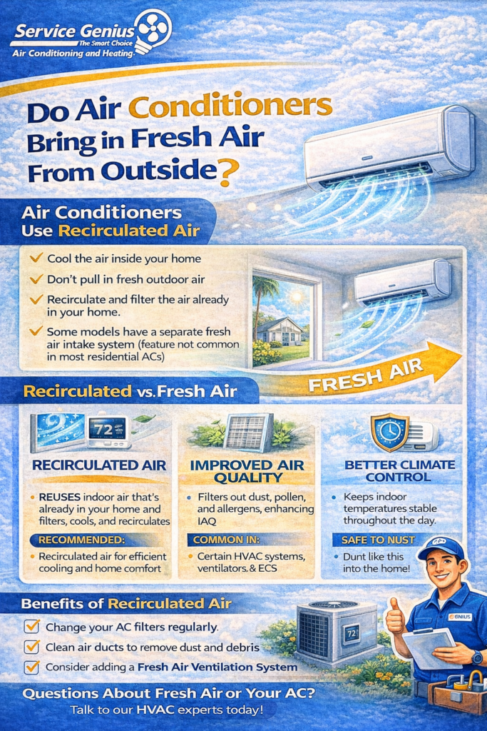 Do Air Conditioners Bring in Fresh Air From Outside?