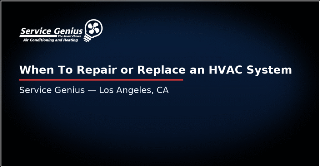 When To Repair or Replace an HVAC System | Service Genius | Los Angeles, CA